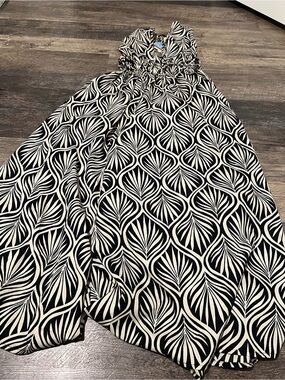 Black & White Patterned Maxi Dress